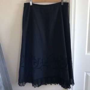 Boho A-line skirt with lace